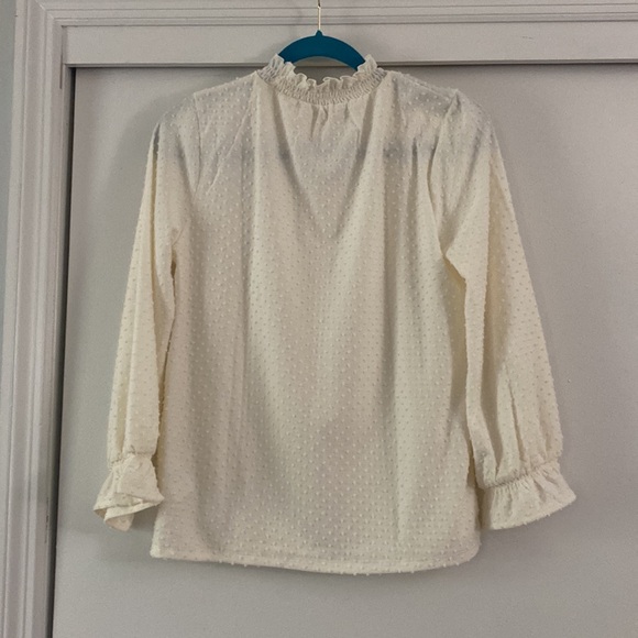 JCrew Clip-dot ruffle blouse - Picture 4 of 5